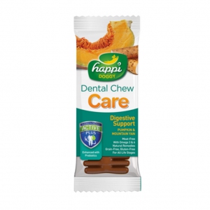 Snack Anjing Happi Doggy Dental Chew Care Digestive Support Pumpkin & Mountain Yan