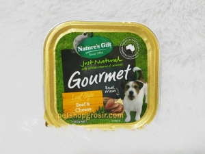 Makanan Basah / Kornet Anjing Nature's Gift Gourmet Beef & Cheese Loaf Style 100gr