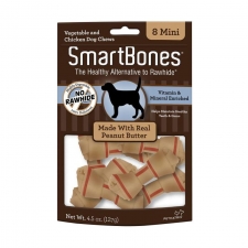 Snack Anjing Smart Bones Peanut Butter 8 Mini