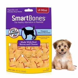 Snack Anjing Smart Bones Bacon Cheese 16 Mini