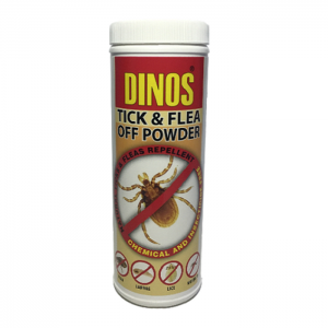 Bedak Kutu Hewan Dinos Flea & Tick off powder 80gr